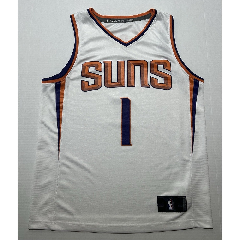 Fanatics Devin Booker Phoenix Suns #1 NBA White Men's Jersey Size Medium